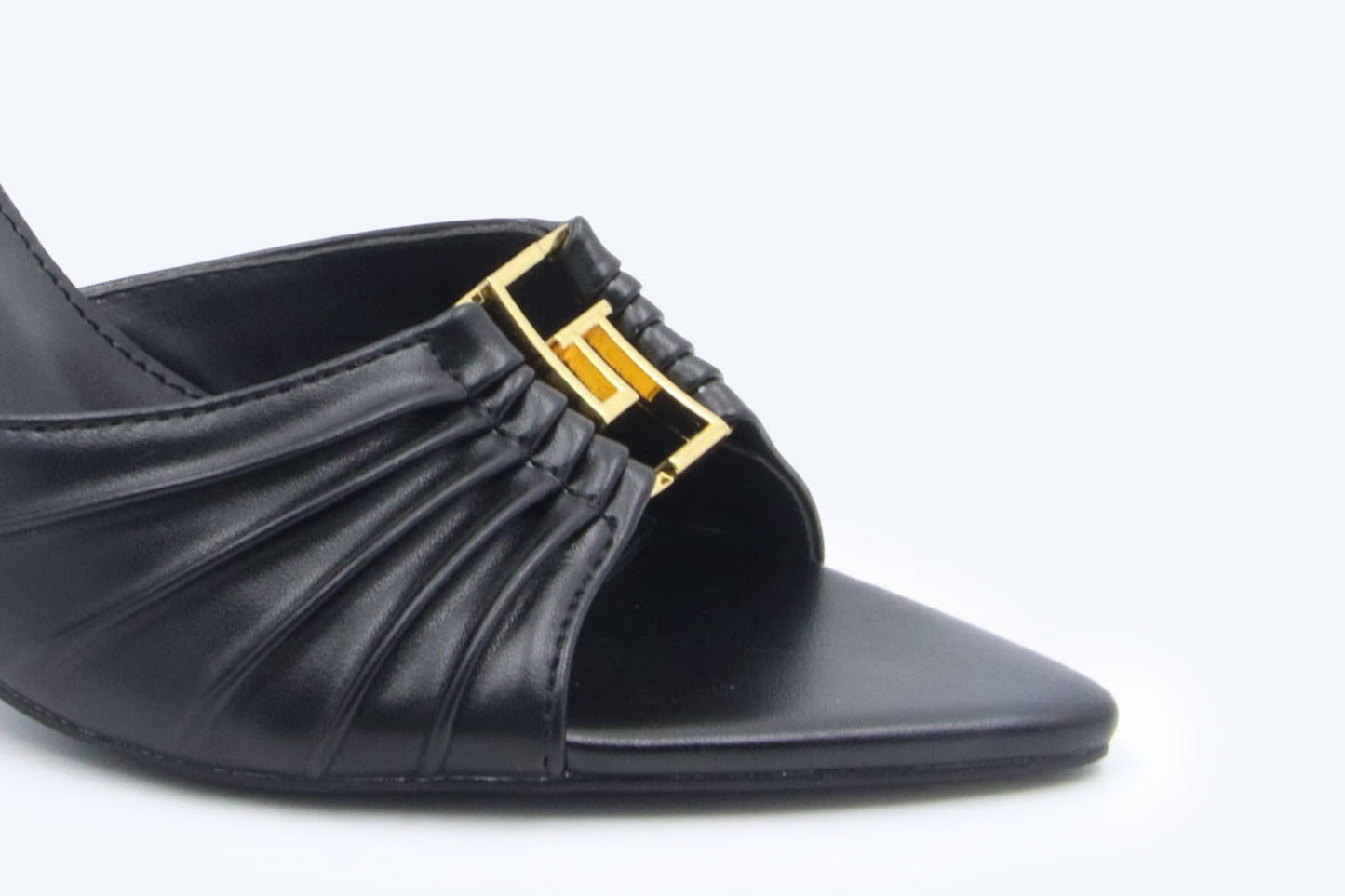 Black Shine Charm Sandal
