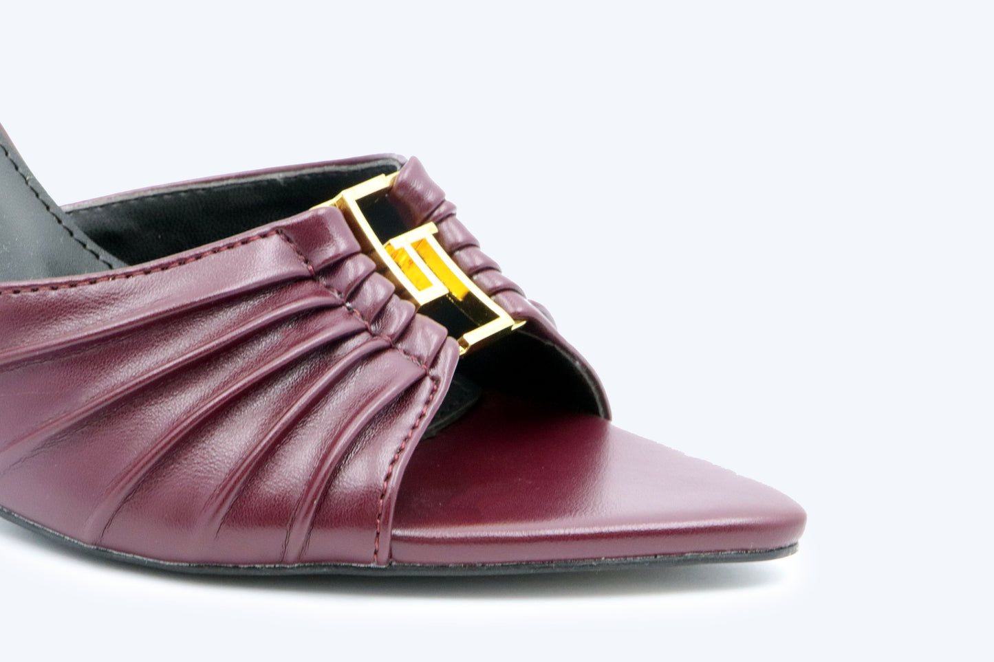 WineRed Shine Charm Sandal