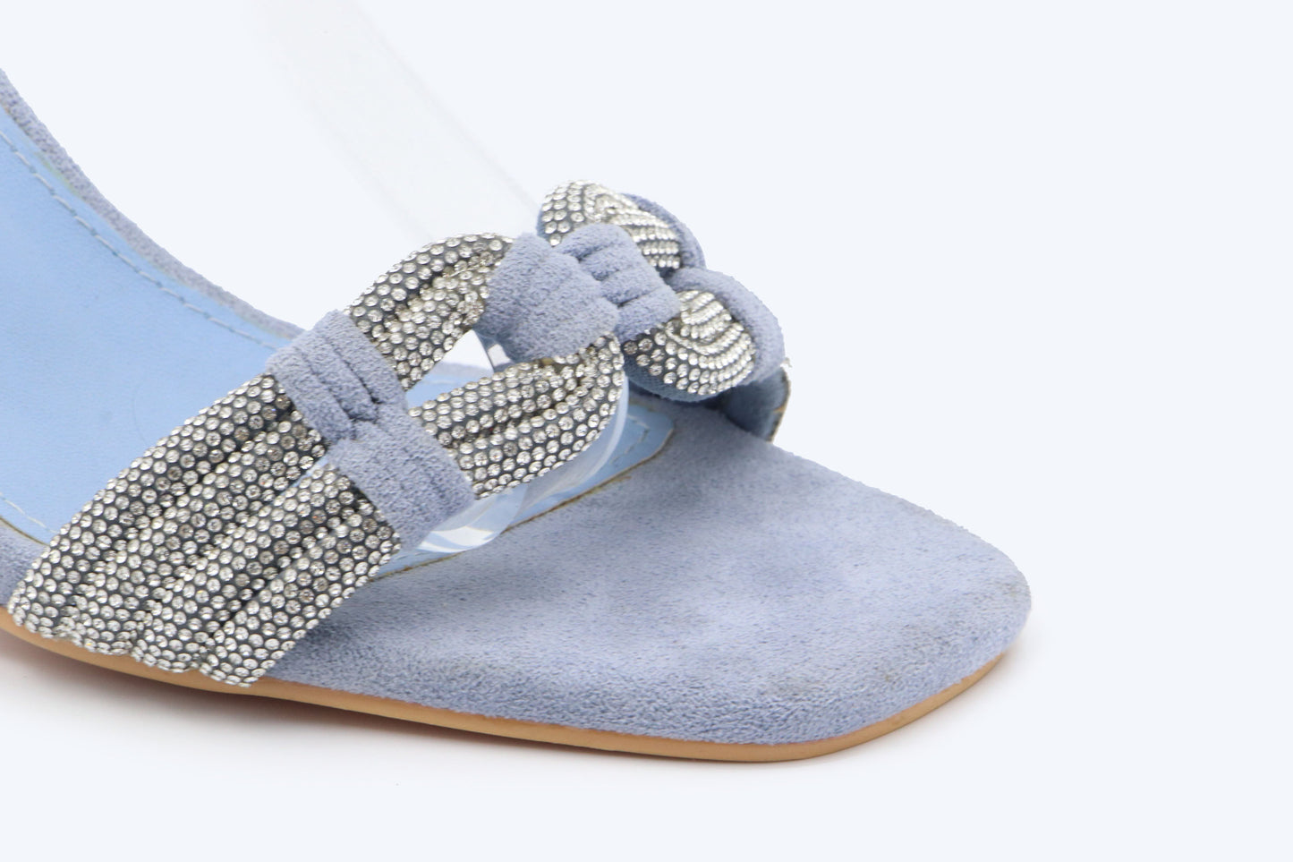 Blue Sparkle Anklet Heel
