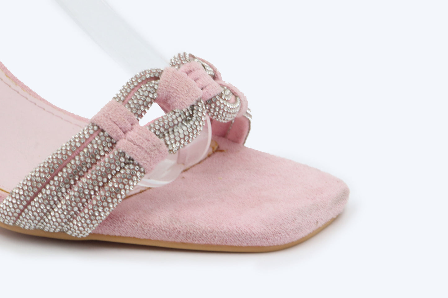 Pink Sparkle Anklet Heel