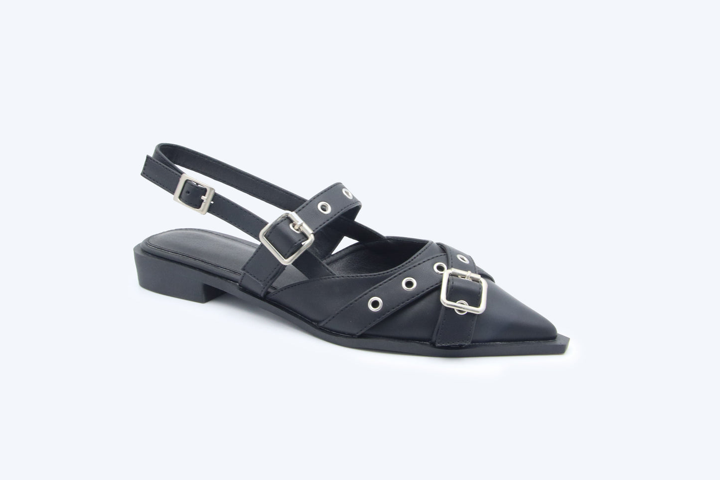 Black Rebel Buckle Flat