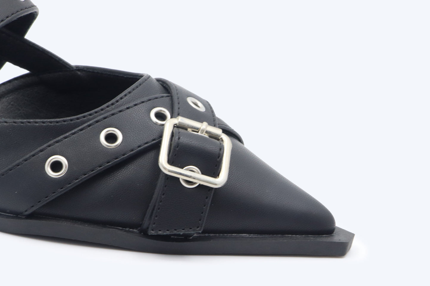 Black Rebel Buckle Flat