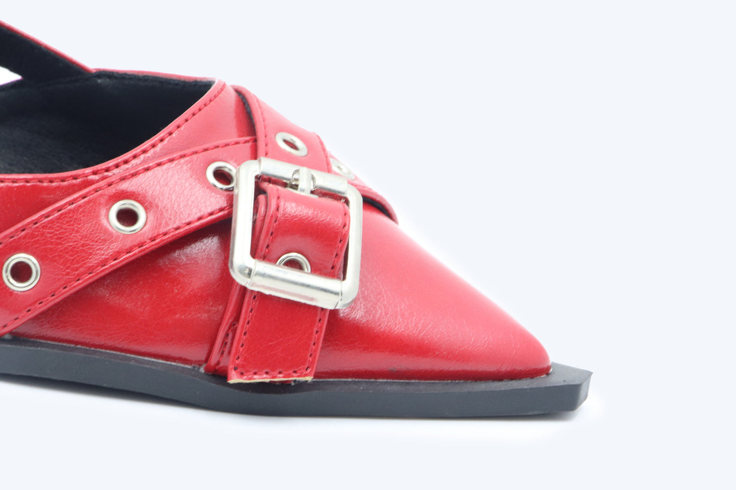 Red Rebel Buckle Flat