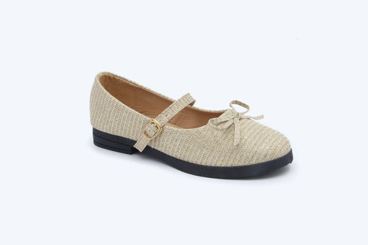 Gold Melody Bow Shoes