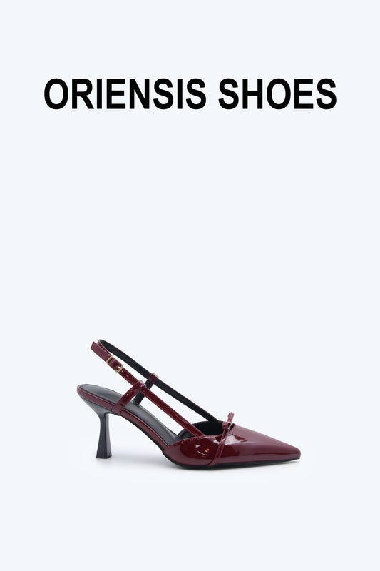 Maroon Stiletto Bow Heels