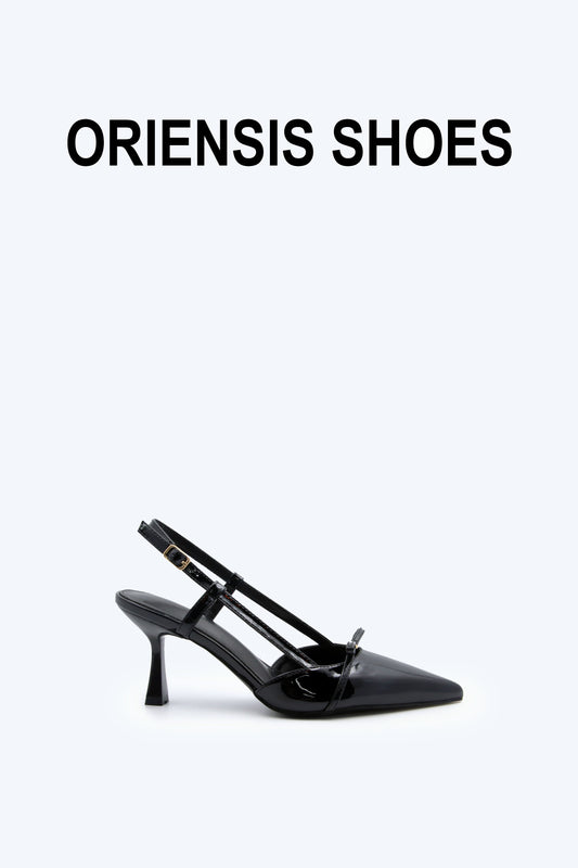 Black Stiletto Bow Heels