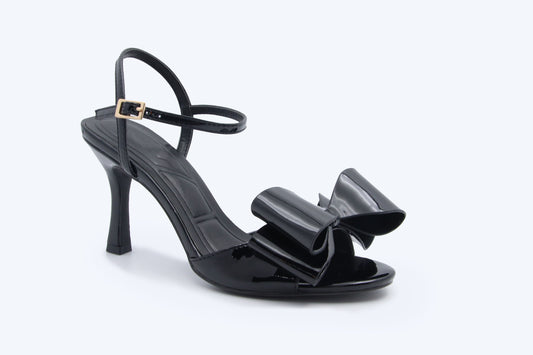 Black Luminary Strap Heels