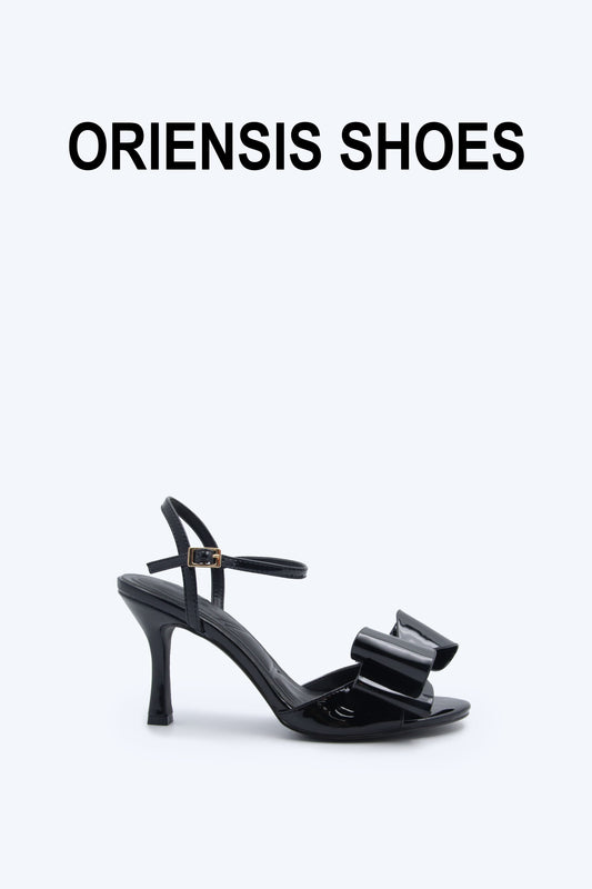 Black Luminary Strap Heels