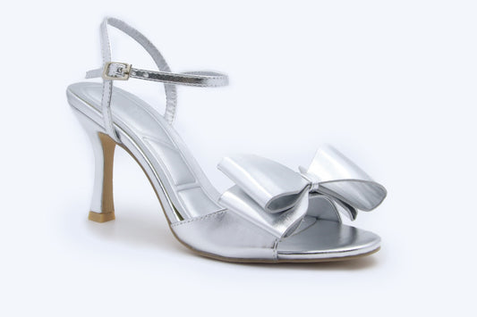 Silver Luminary Strap Heels
