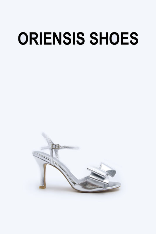 Silver Luminary Strap Heels