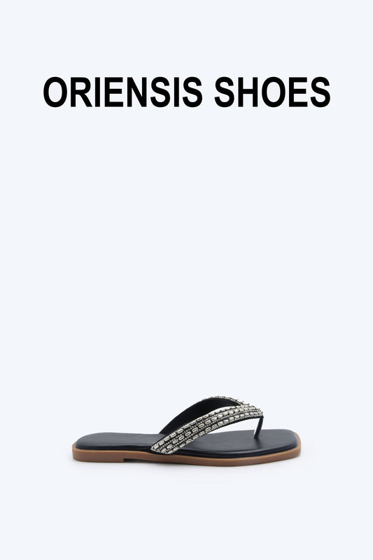Black Sparkle Bead Flat