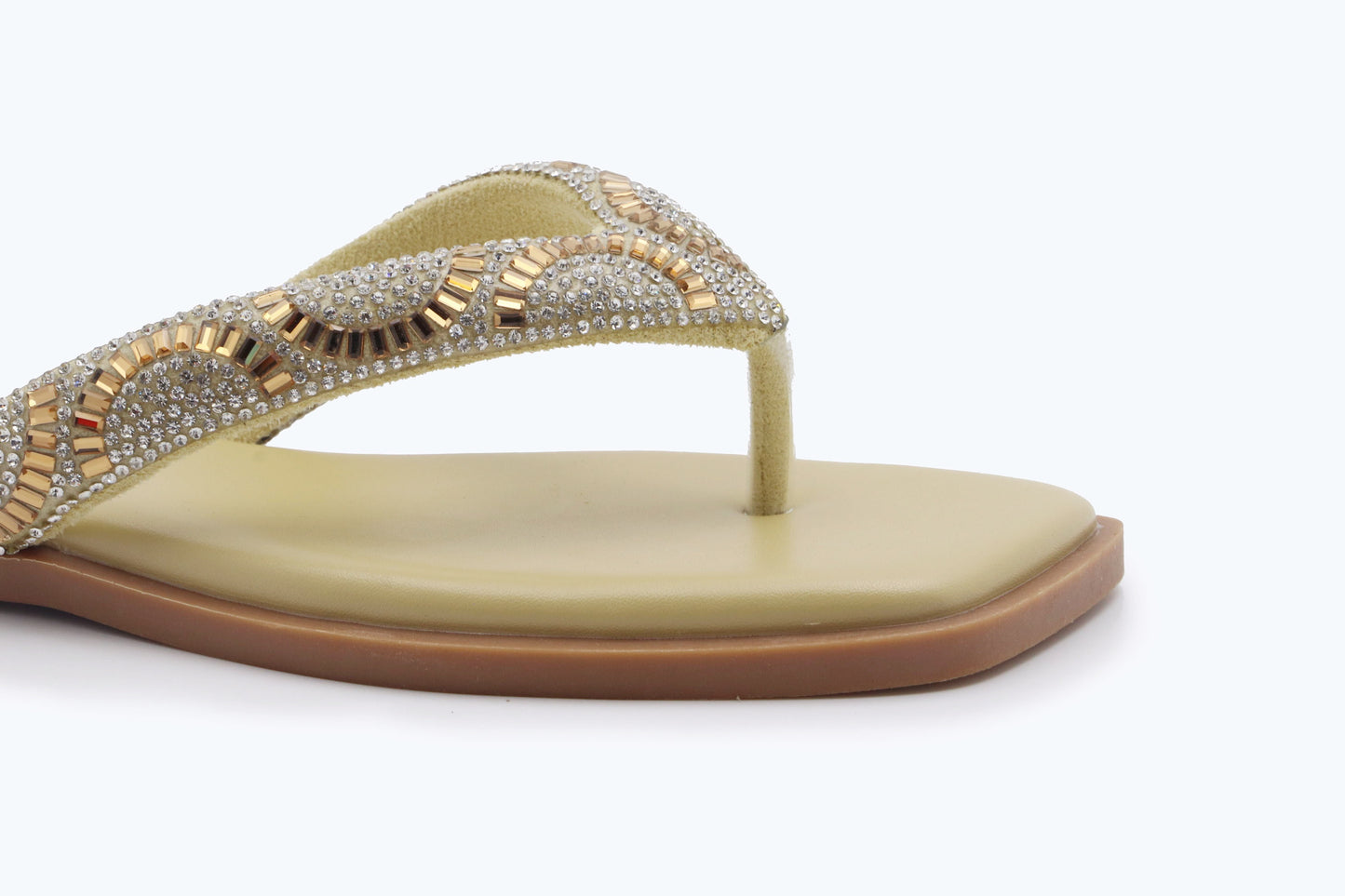 Nude Bead Straplet Flat