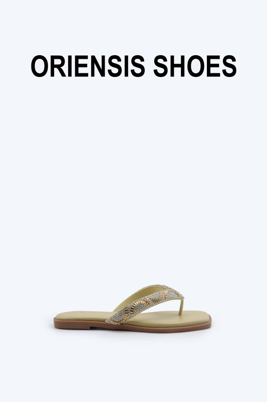 Nude Bead Straplet Flat