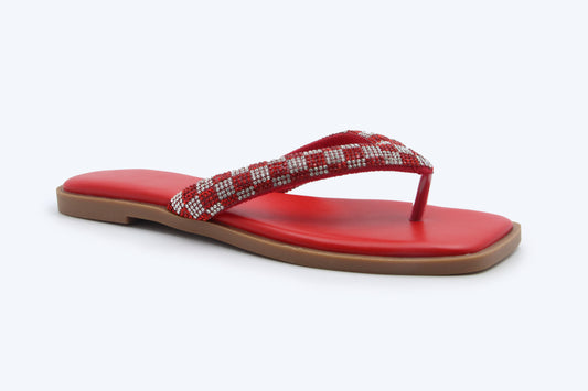 Red Shimmer Bead Flat