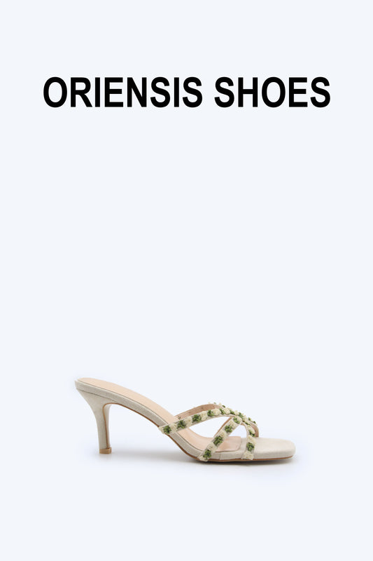 Beige Floral Charm Sandals