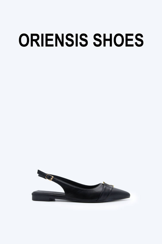 Black Gilded Sling Flat