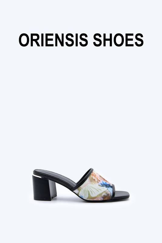 Black Bloom Sling Sandals