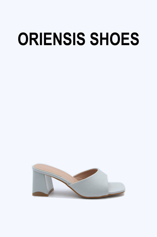 Silvery Luna Mule Heels