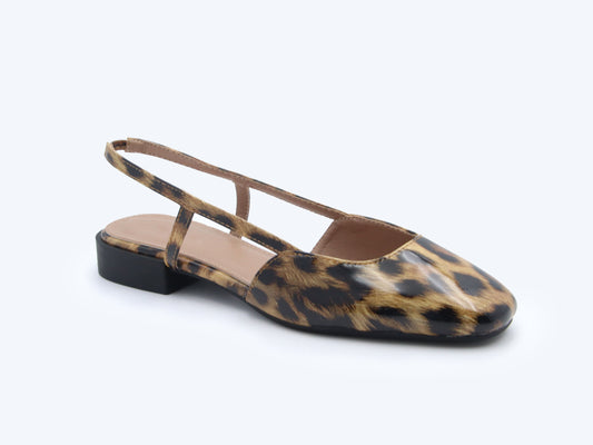 Leopard Sling Sophistication Flat