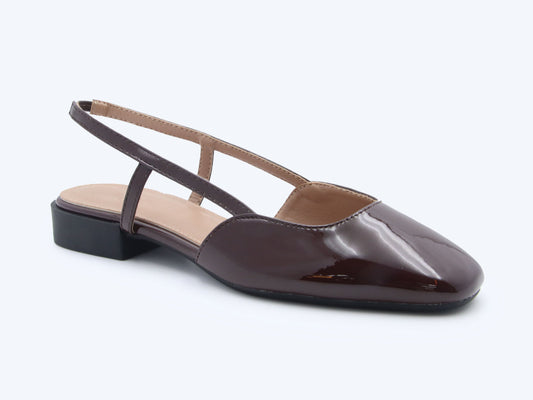 Brown Sling Sophistication Flat