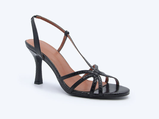 Black Serpent Gleam Heels