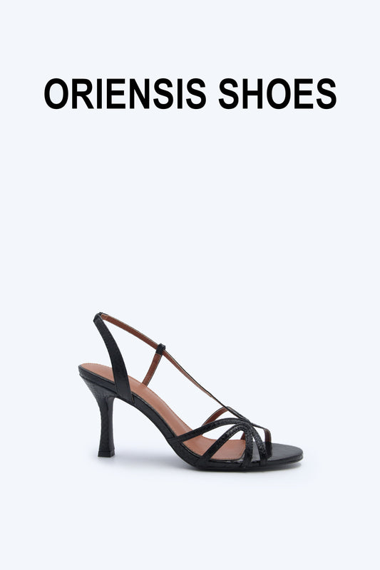 Black Serpent Gleam Heels