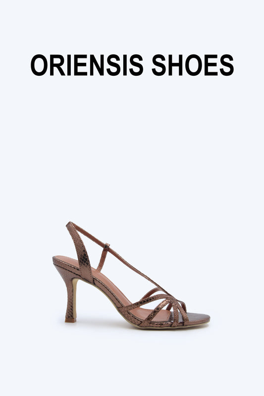 Brown Serpent Gleam Heels
