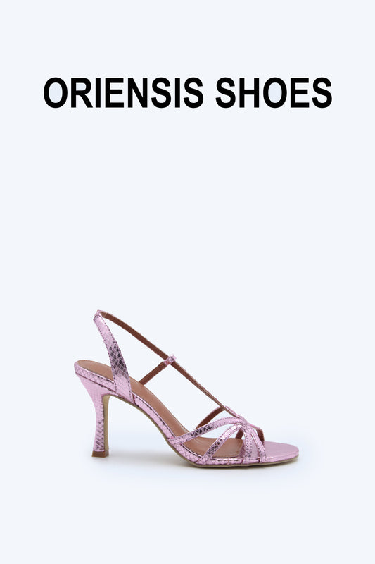 Pink Serpent Gleam Heels