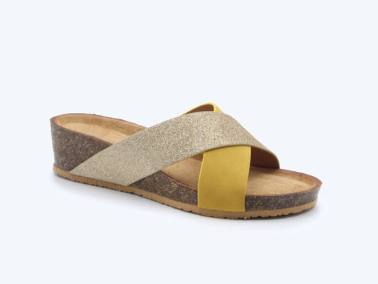 Yellow Glimmer Cross Flat