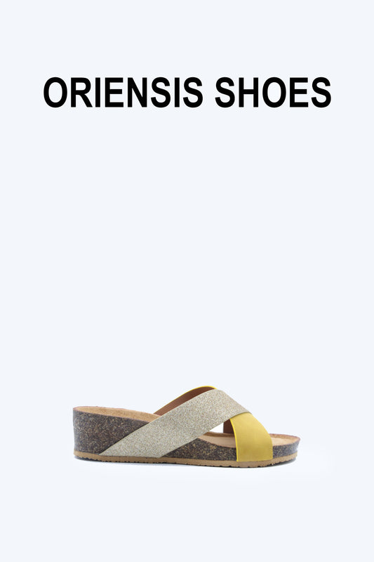 Yellow Glimmer Cross Flat