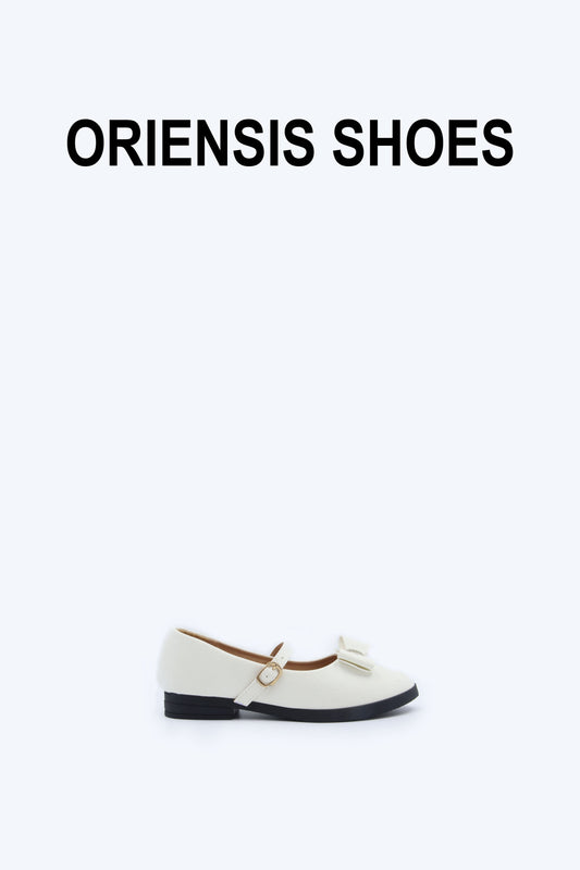 White Bow Shimmer Shoes
