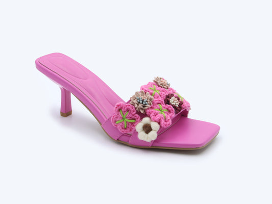 Pink Crochet Charm Sandal