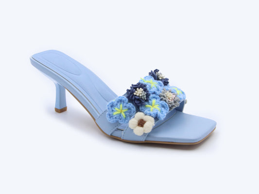 Blue Crochet Charm Sandal