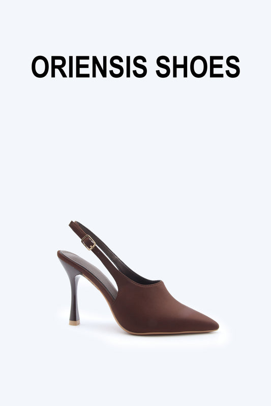 Brown Satin Elegance Heel