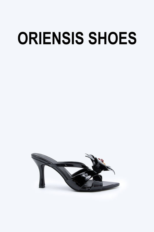 Black Bloom whirl Sandal