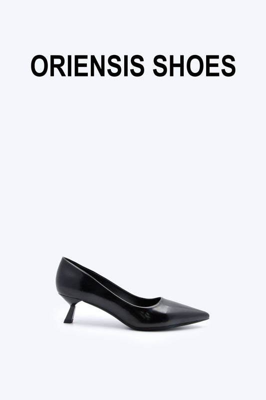 Black Elegant Tip Heel