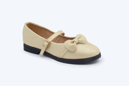 champagne Bow Shimmer Shoes