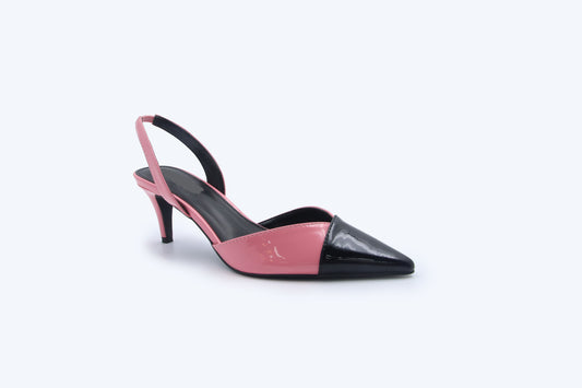 Duo-Tone Patent Sling Heels