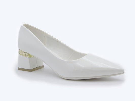 White Luxe Accent Heel