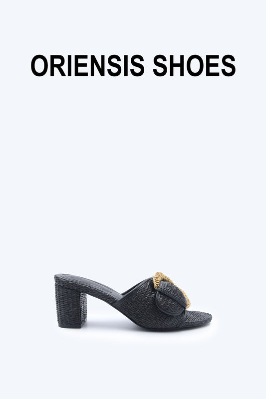 Black Gilt Weave Sandal