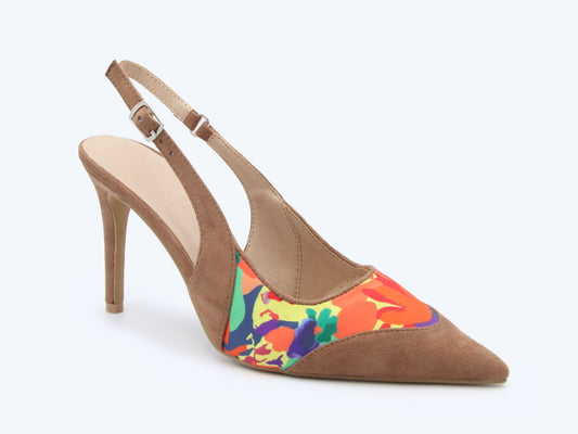 Brown Petal Heel