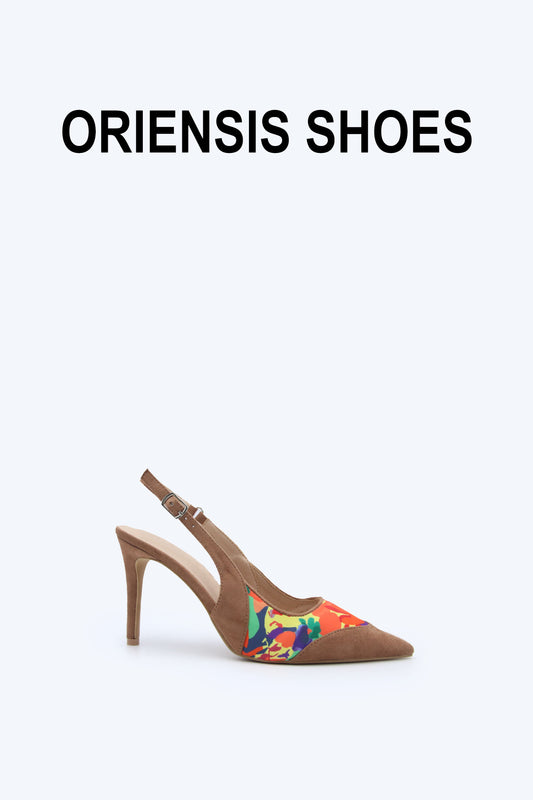 Brown Petal Heel