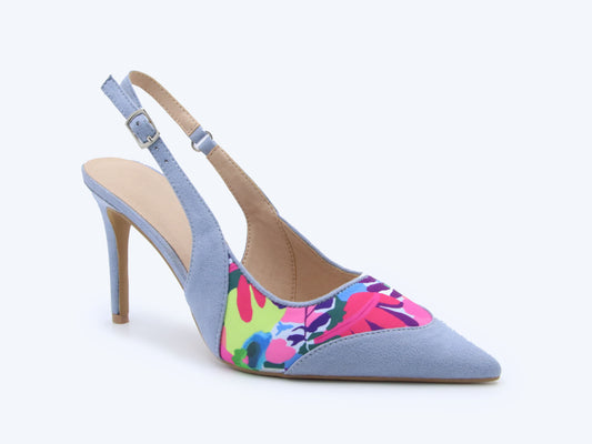 Blue Petal Heel