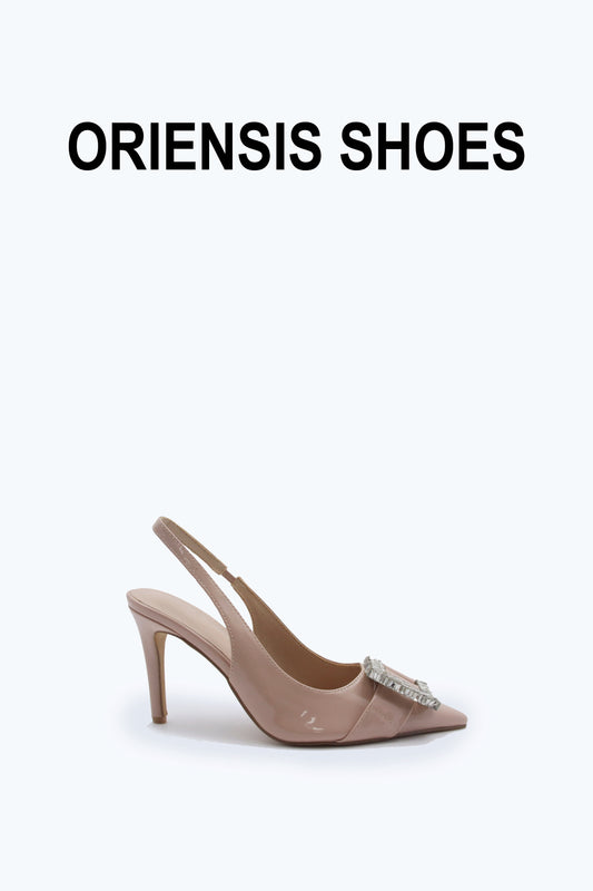Nude Luminary Buckle Heel