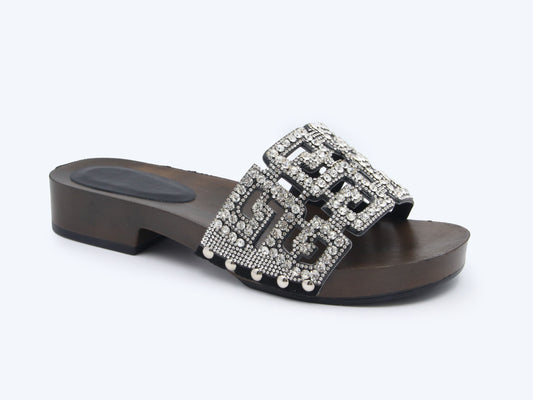 Silver Sparkle Lattice Flat