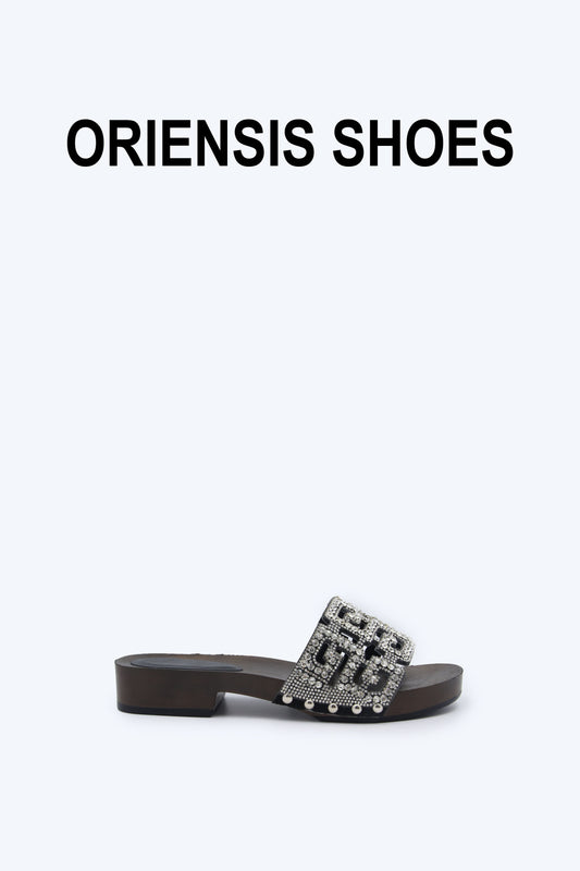 Silver Sparkle Lattice Flat