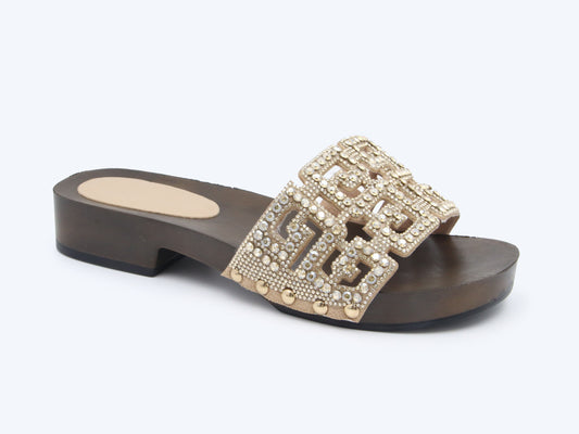 Gold Sparkle Lattice Flat