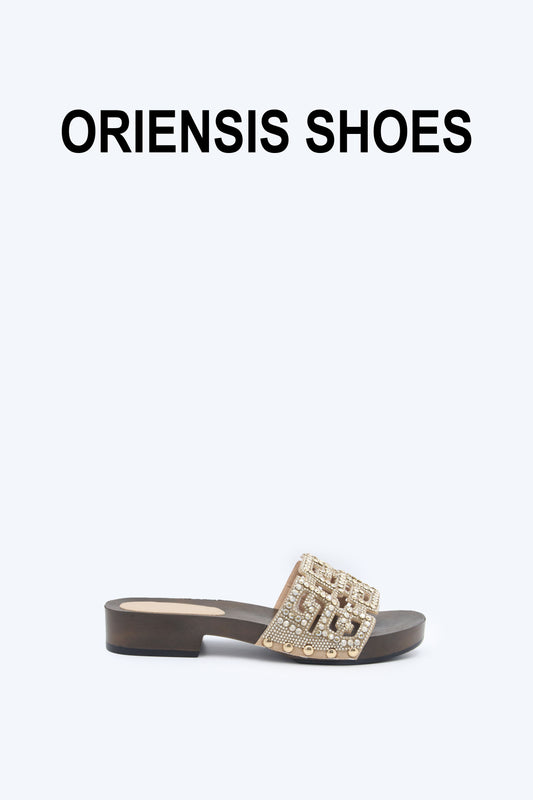 Gold Sparkle Lattice Flat