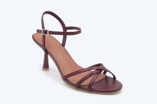 Maroon Strap Heel