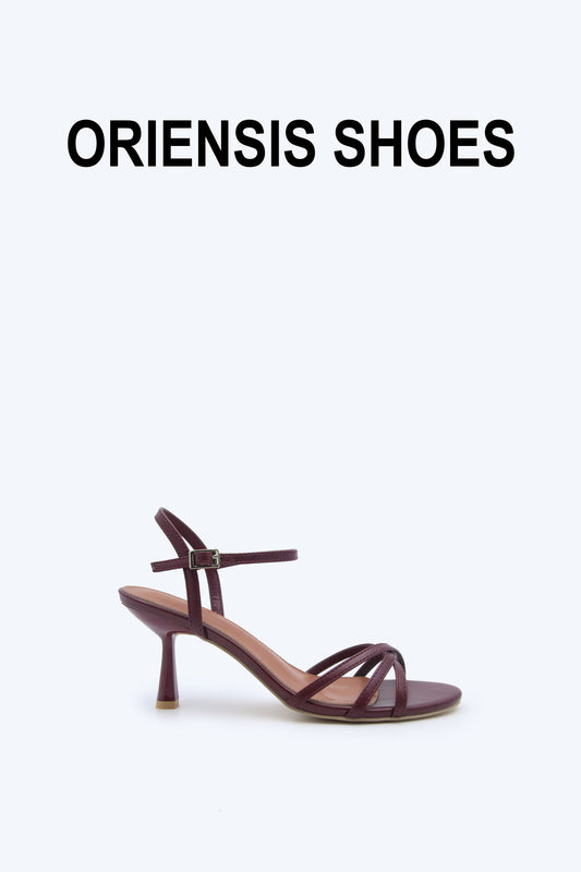 Maroon Strap Heel